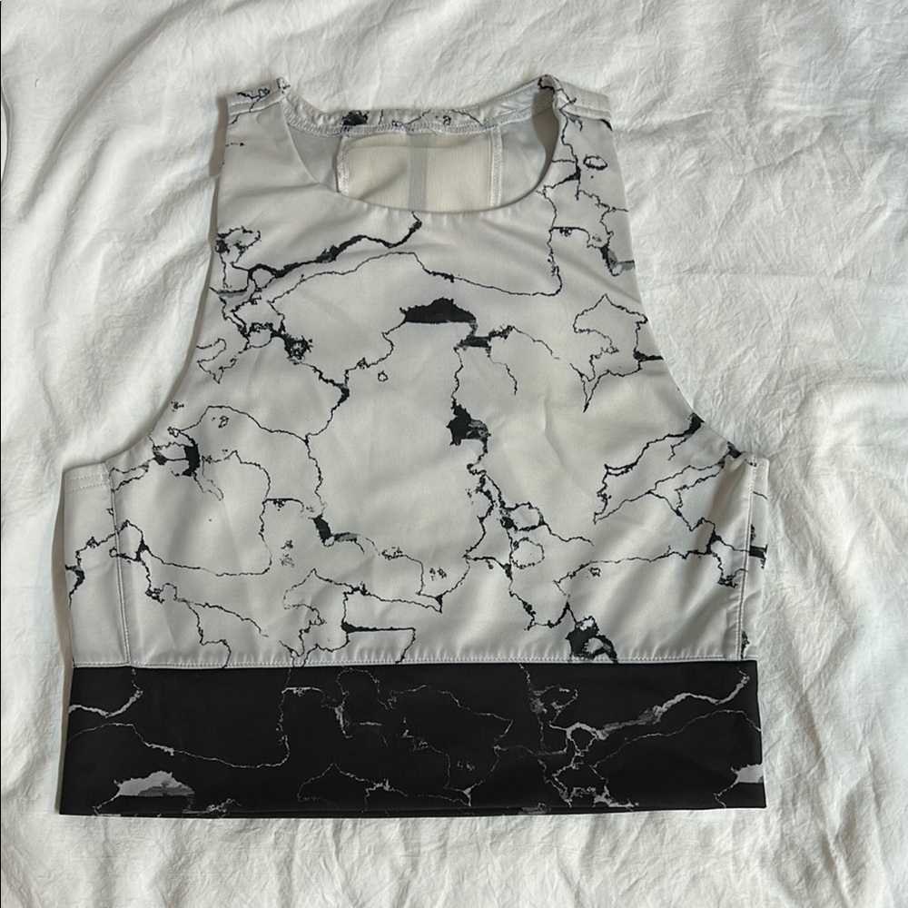adidas Black and White Marble Tank Top